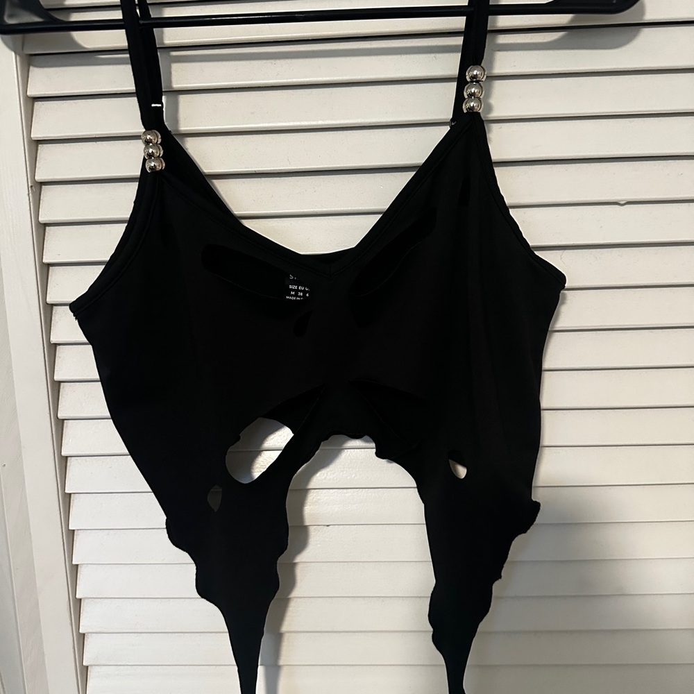 Black Cutout Top